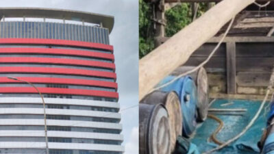 Pertambangan Emas Tanpa Izin (PETI) di sepanjang aliran Sungai Kapuas, Kalbar