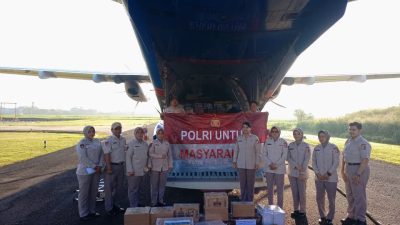 Polri Terbangkan 4 Ton Bantuan Korban Bencana Sumatera
